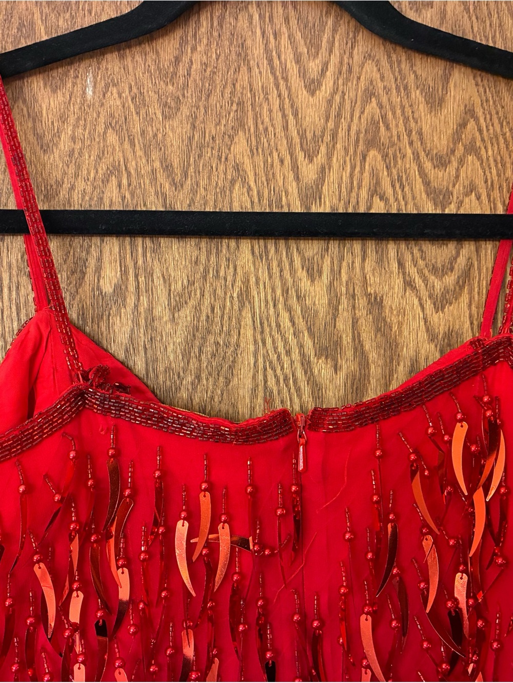 Vintage chili pepper silk beaded Cocktail Dress - Women - Picture 5 of 9